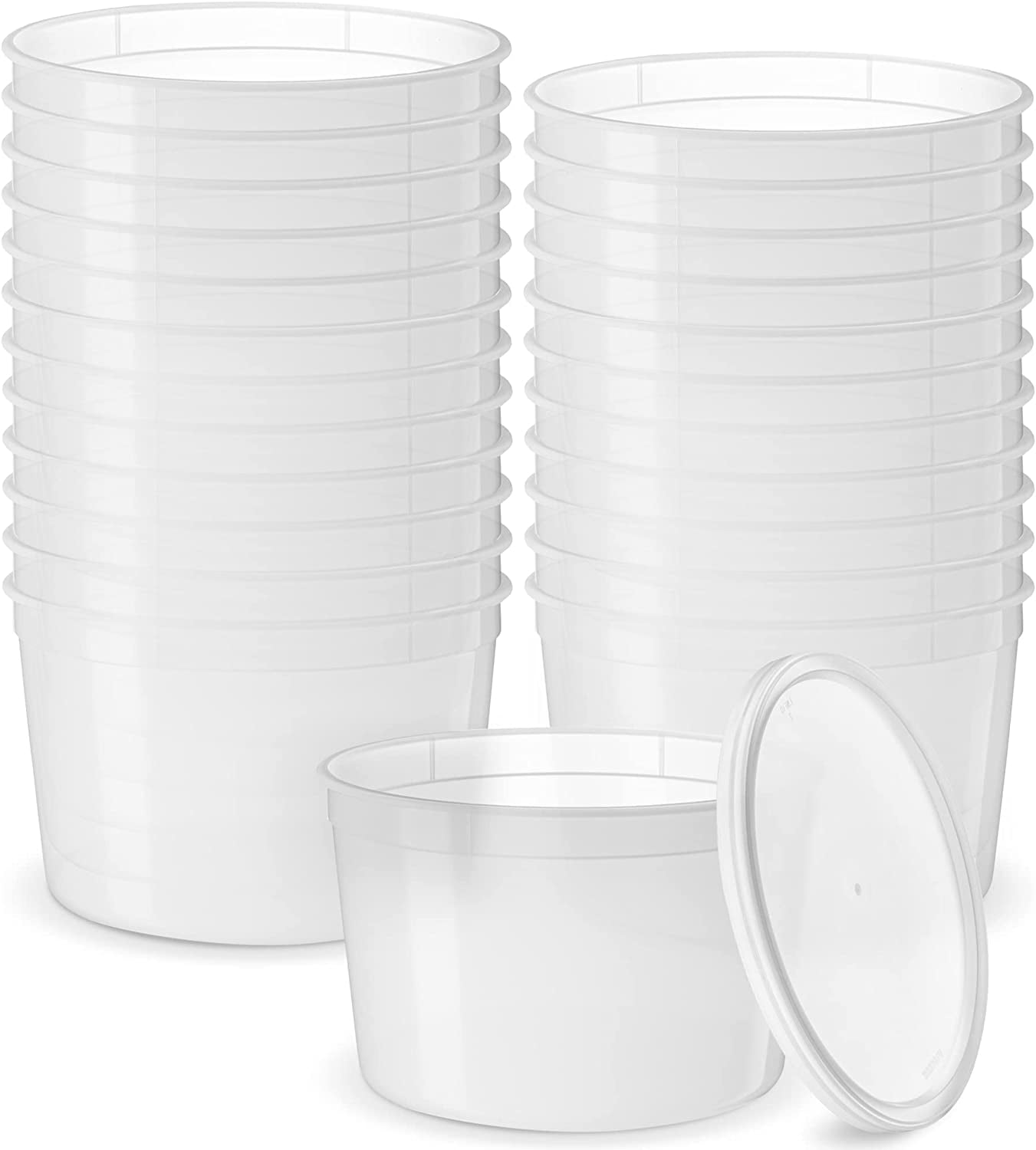D&W Fine Pack VH64PC1 VersaPak 64 oz. Recyclable Hinged Take Out Deli  Container with Flat Lid - 110/Case