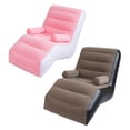 thumbnail image 3 of Foldable Inflatable Recliner with Armrests - (No Air Pump) (Khaki), 3 of 5