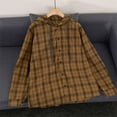 thumbnail image 4 of Hoodies for Men Sun Protection Lightweight Hoodie Button Down Plaid Long Sleeve Fall Sweatshirt M, 4 of 6