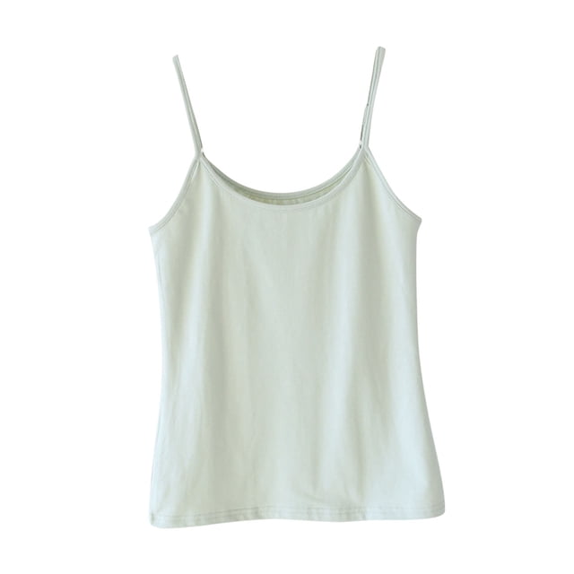 YABCSAZ Pyjama en Coton pour l'Automne et l'Hiver pour Femmes, Mode Femmes Couleur Unie Col Rond avec Coussinet de Poitrine Mince Sans Manches pour Porter par-Dessus Courte Nuisette, Cadeaux de Noël Automne Hiver pour Femmes