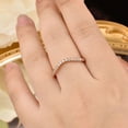 thumbnail image 6 of Newshe Curved Wedding Bands for Women Stacking Sterling Silver Eternity Rings Cz Wishbone Rose Gold Size 5, 6 of 6