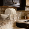 thumbnail image 5 of Qonioi Hanging Drainage Storage Basket Set, Plastic Hanging Organizer Bins with Ventilated Quick Dry, Multifunctional Storage Basket for Kitchen Bathroom, White, 5 of 6