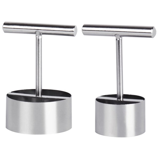 2Pcs Stainless Steel Pear Removers Fruit Hole Diggers Portable Fruit Corer Tools Home Supply