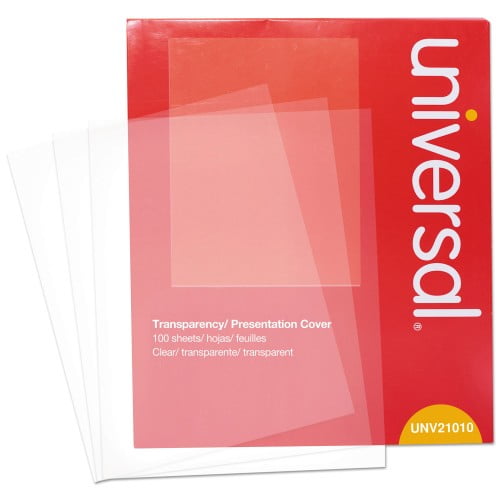 New Universal Transparent Sheets, B&W Laser/Copier, Letter, Clear, 100/Pack,Each