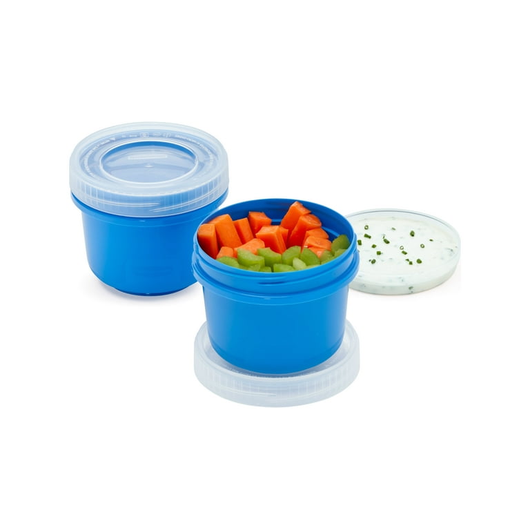 Food Storage Containers - Easy Seal Round Plastic Food Storage Containers -  3 Pack