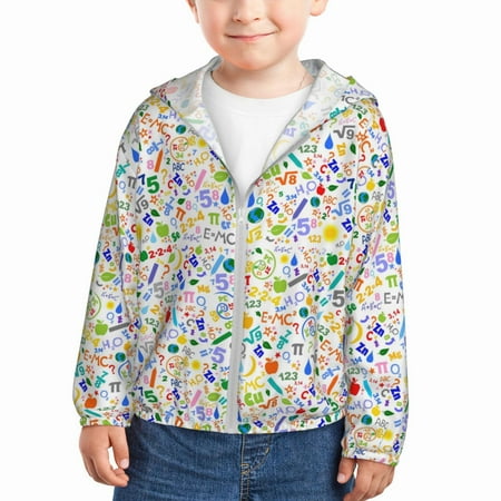 

Sun Hoodie for Kids Education And Science Long Sleeve Swim Fishing Shirts Sun Protection Zip Up Jacket Clothing Athletic Hoodie