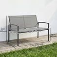 thumbnail image 3 of Outsunny Outdoor Garden Bench, 44 in Metal Patio Park Bench, Grey, 3 of 10