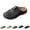 Black, variant on Women's Cutout Slip-On Mule Sandals Breathable Closed Toe Wedge Casual Footwear Pink 38