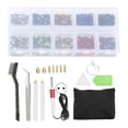 thumbnail image 2 of Juego De Aplicador Hotfix Bolsa De Pe Bolsa De Almacenamiento De Decoración Taladro De Hierro Herramientas De Pluma Accesorios Taladro Caliente De Cuero Diy 110 240V, 2 of 7