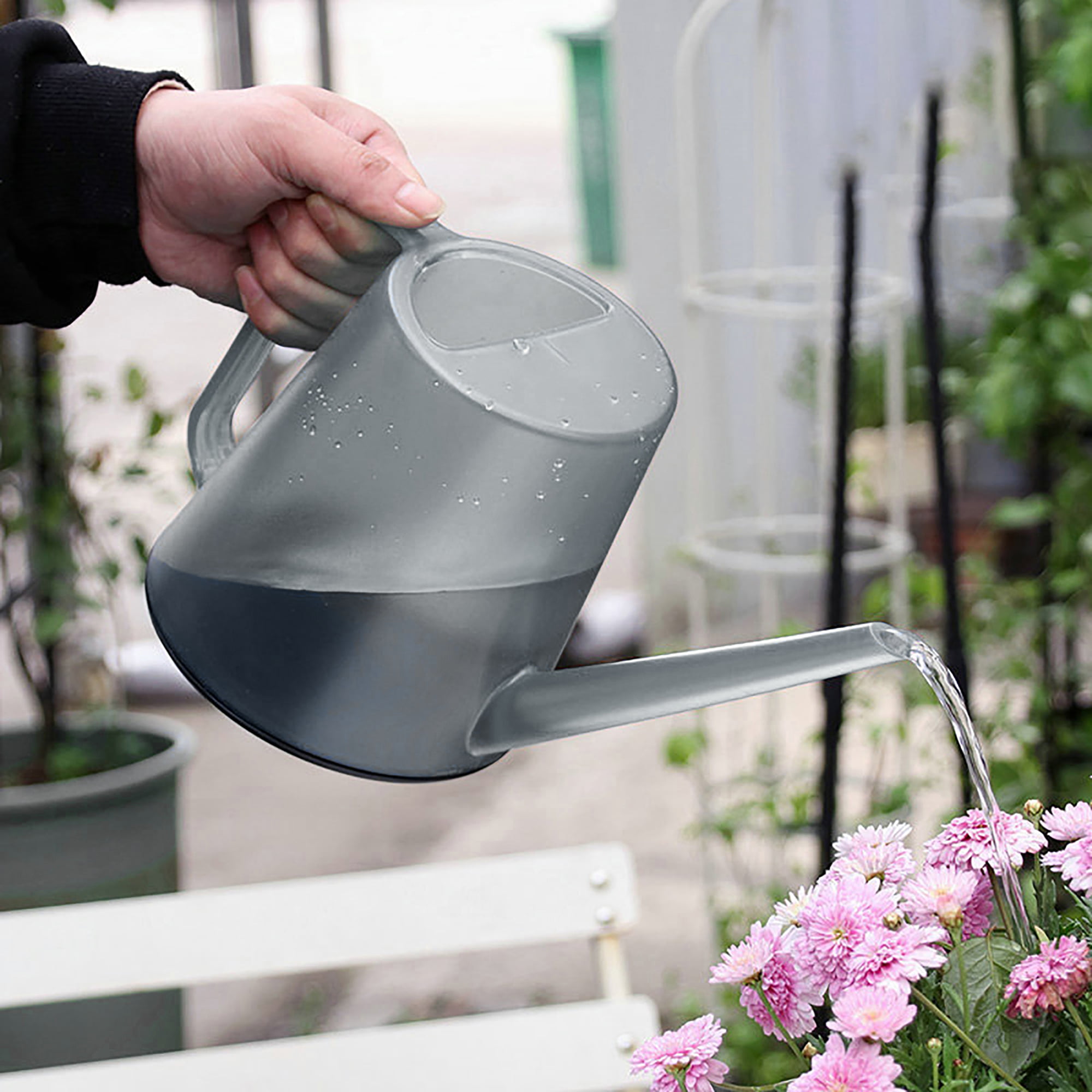 Plastic Watering Can Long Spout Indoor Outdoor Garden Flowers Plants Water Pot
