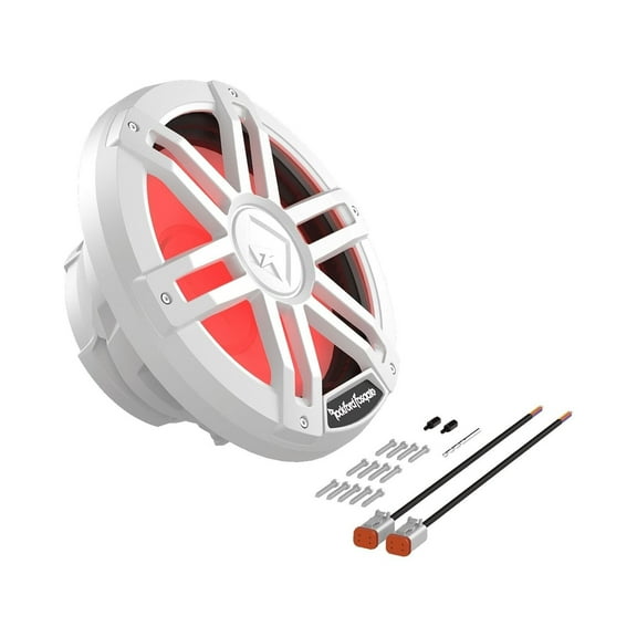 Rockford Fosgate M1D4-12 Color Optix 12" DVC 4-Ohm Multicolor LED Lighted Marine Subwoofer - White
