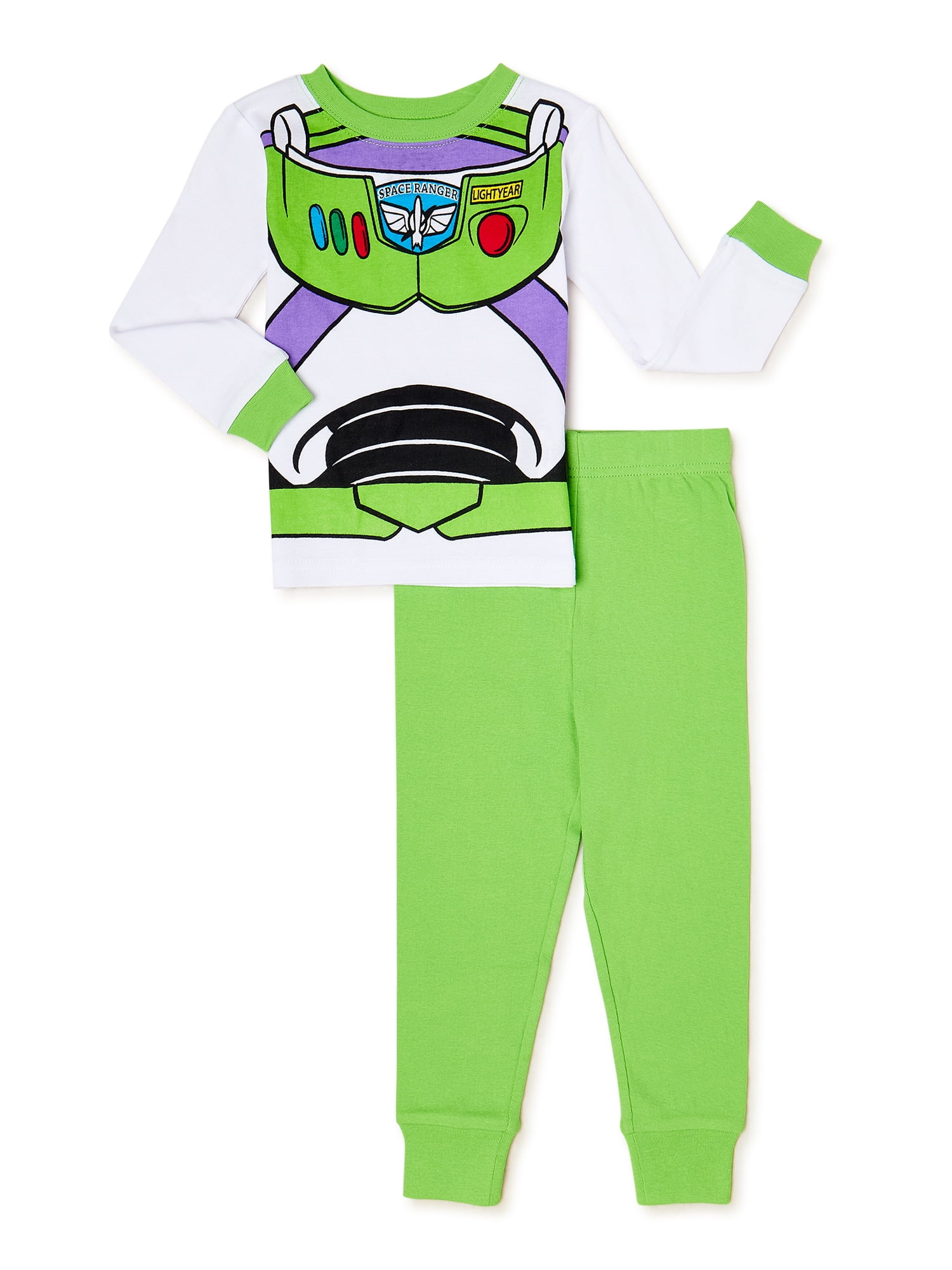 Disney Pixar Toy Story Toddler Boys Long Sleeve Top and Pants 2-Piece Pajama Set, Sizes 2T-5T
