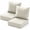 Beige-2pack, variant on SLSY Set of 2 Outdoor Chair Cushion,6" Thick Patio Seat Cushion,28D High Density Sponge Cushions,Waterproof & Fade Resistant Patio Furniture Cushions for Wicker Chair,Bench Swing