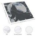 thumbnail image 3 of WYYP Wolf Full Moon Polyester Cloth Napkins - Party Dinner Decoration Washable Reusable 2 PCS, 3 of 7