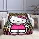 thumbnail image 1 of Manta estampada Hellos Cat Kitty, manta suave y acogedora de franela, manta cálida para niños, manta bonita, manta de picnic, regalo de cumpleaños, 1 of 4