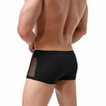 thumbnail image 6 of khonts,Men's Sexy Boxer Briefs See Through Underwear Sheer Mesh Low Rise Underpants Black XXL, 6 of 7