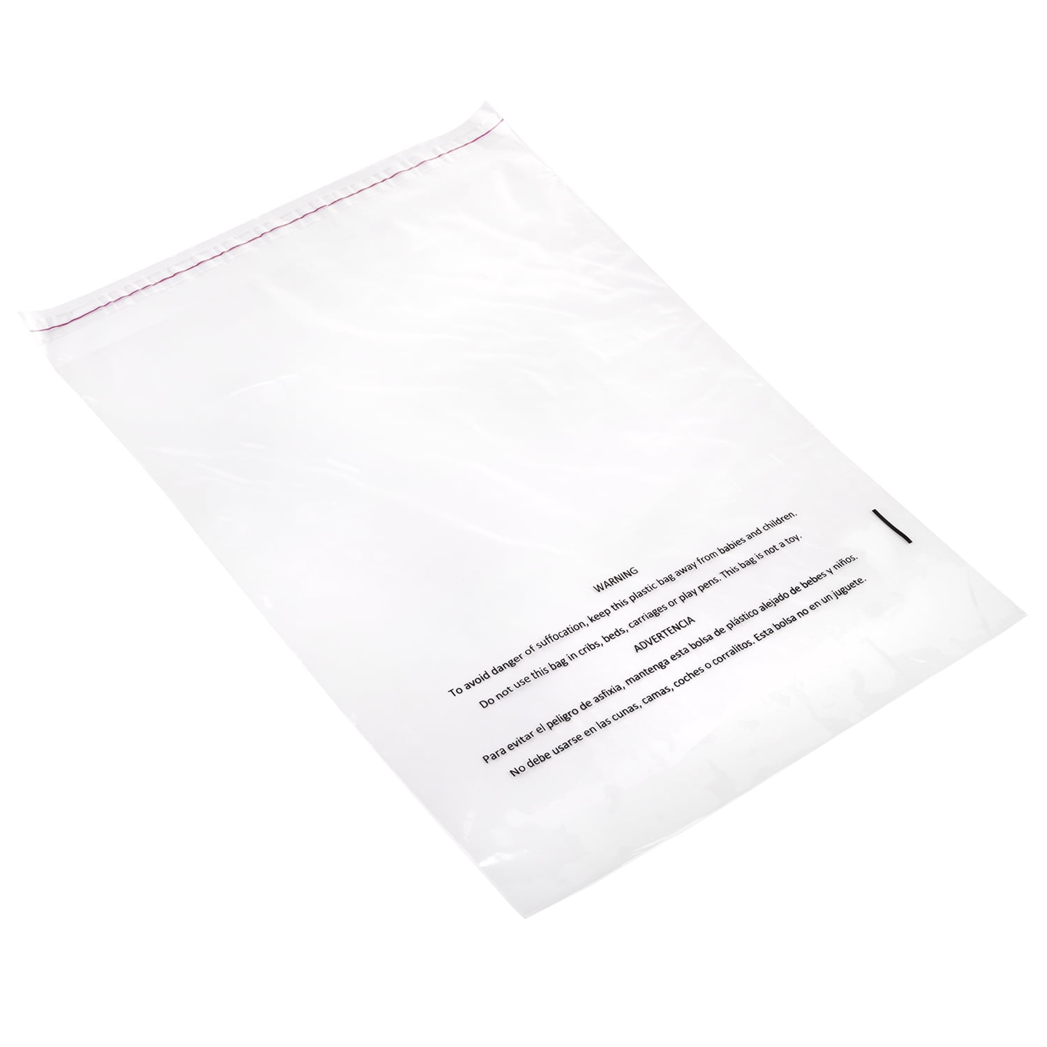 1000 12x18 Poly Bags Resealable Suffocation Warning Clear Merchandise 1.5 mil 