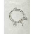 thumbnail image 4 of Time and Tru Silvertone Initial Charm Bracelet, Initial J, 4 of 4