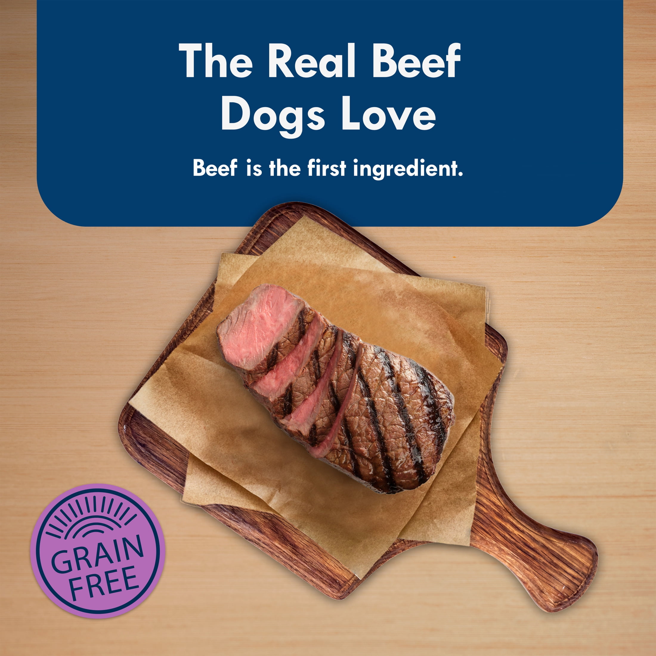 (4 pack) Blue Buffalo Delights Small Breed Natural Wet Dog Food, Top Sirloin Paté, 3.5-oz. Cup