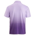 thumbnail image 2 of Tgw Mens Ombre Flower Golf Polo Shirt for Golfing Purple Xlt, 2 of 2
