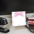 thumbnail image 6 of 9Pcs Pink Bow Sticky Notes Watercolor Bowknot Square Self Adhesive Notepad Removable Memo Pad or Home Classroom Office Party Decor, 6 of 6
