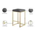 thumbnail image 5 of Meridian Furniture Nicola 26.5"H Velvet Counter Stool in Gray (Set of 2), 5 of 6