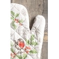 thumbnail image 2 of Maison d' Hermine Christmas Dew 100% Cotton Set of Oven Mitt (7.5 Inch by 13 Inch) and Pot Holder (8 Inch by 8 Inch) for BBQ Cooking Baking Grilling Microwave Thanksgiving/Christmas, 2 of 3