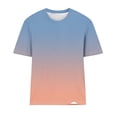 thumbnail image 5 of Ichuanyi Womens Summer Tops Trendy Gradient Color Print Short Sleeve Tshirts Shirts Crew Neck T Shirts Fashion, 5 of 7