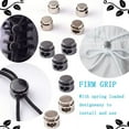 30pcs Round Cord Locks, Single Hole Spring Clasps, Gunmetal/Silver ...