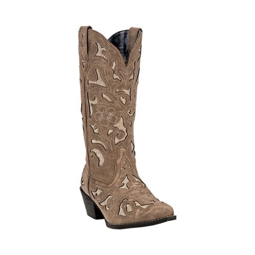 LADIES LAREDO TYGRESS FRINGE WESTERN BOOTS 52031 SNIP TOE