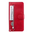 thumbnail image 2 of For Google Pixel 9a 6.3-inch Wallet Case for Women Men Multi-Card Slots Zipper Pocket Leather Phone Case,Red,For Pixel 9a, 2 of 7