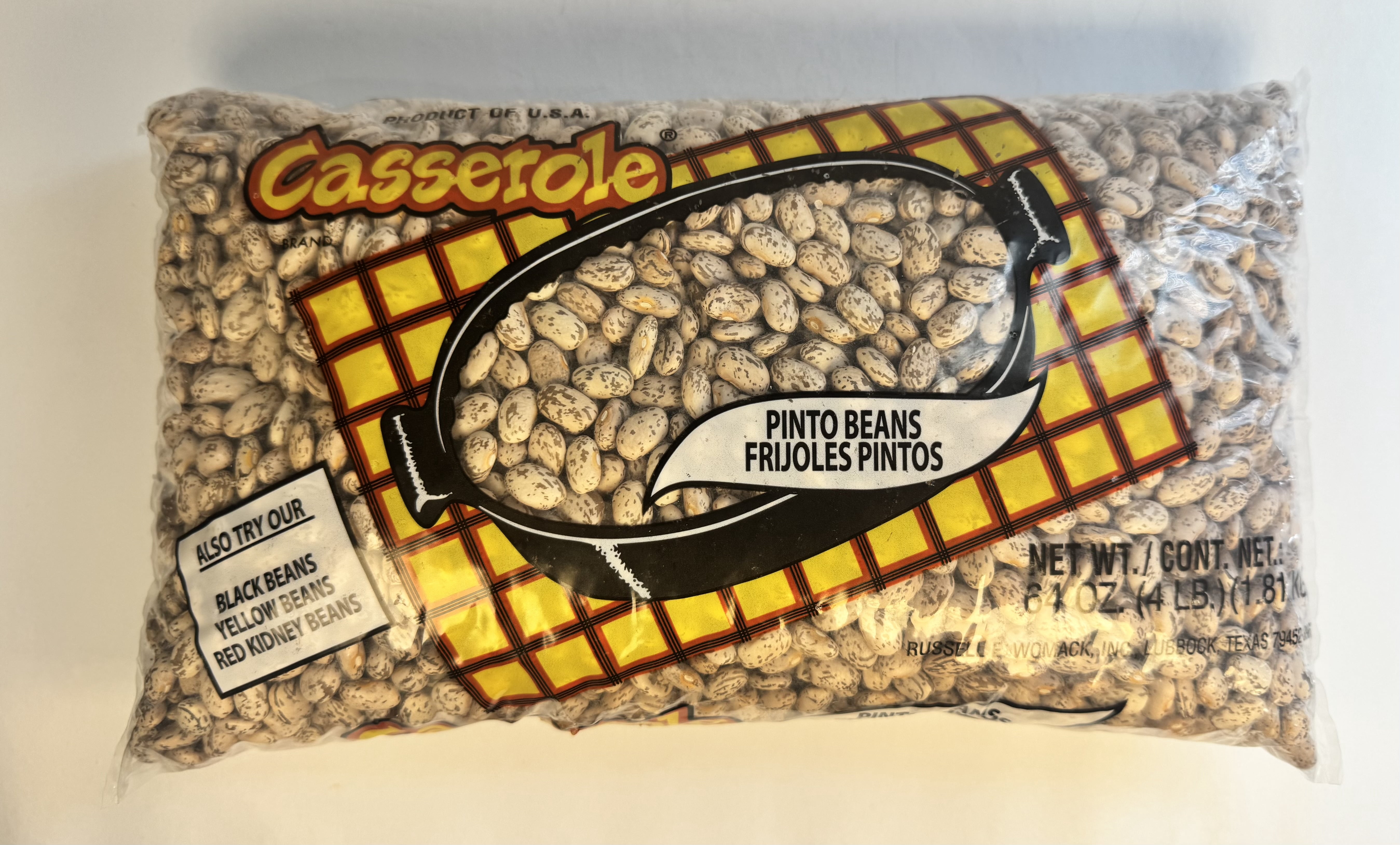 (2 pack) Casserole 4 lb Pinto Beans. Tree Nut-Free and Peanut-Free