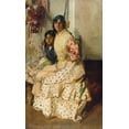 thumbnail image 2 of Sorolla, Joaquin 10x14 Black Ornate Wood Framed with Double Matting Museum Art Print Titled - Pepilla the Gypsy and her daughter, 2 of 4