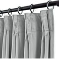 thumbnail image 2 of Pinch Pleated blackout 100% Polyester Blend Curtains Room Darkening Curtains Traverse Rod Living Room Bedroom Meetingroom Club Theater Patio Door (1 Panel , 84" W By 72" L) { Light Grey }, 2 of 5
