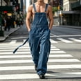 thumbnail image 2 of QQZ Wide Leg Cargo Denim Overalls Men, Adjustable Suspender Baggy Jumpsuit Pants for Street Wear, Work Wear and Casual Daily Outings, 2 of 7