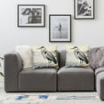 thumbnail image 3 of Wuche Blue Heron Beach Throw Pillow Covers Set of 2 Summer Coastal Nautical Ocean Sea Wave Pelican Decorative Pillow Cases Farmhouse Bird Cushion Cover for Couch Sofa Outdoor Multiple specifications, 3 of 6