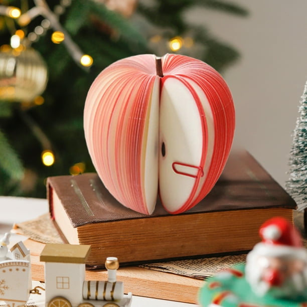 Adornos navideños, adornos navideños, regalos navideños, manzanas, notas adhesivas, bricolaje, notas adhesivas, notas adhesivas de cocina, notas adhesivas