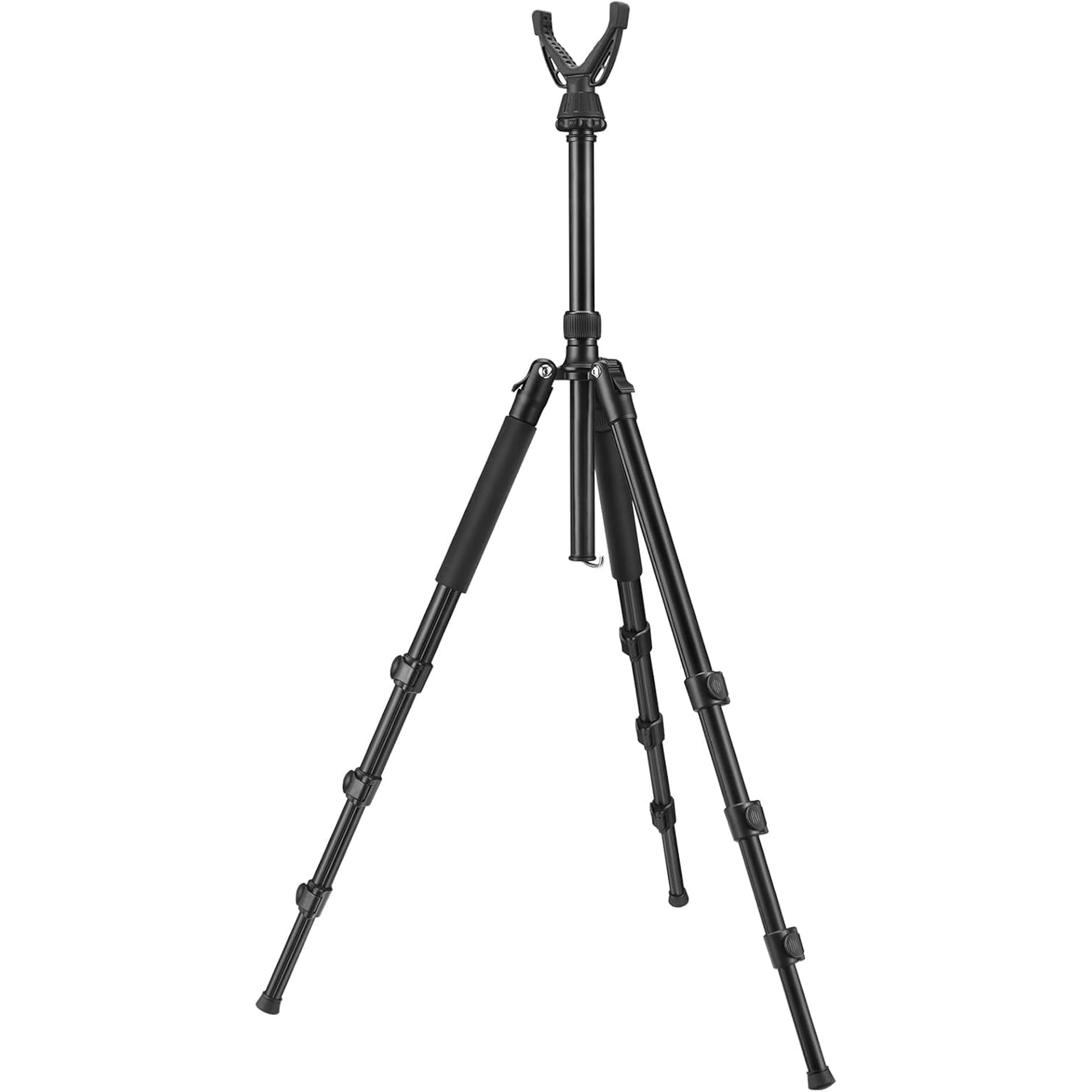 SharpOptics Tripod Hunting Stick, Tripod with 360° Swivel V Yoke, Height Adjustable 26.5"- 64.5", Lever Locks for Outdoor Activities