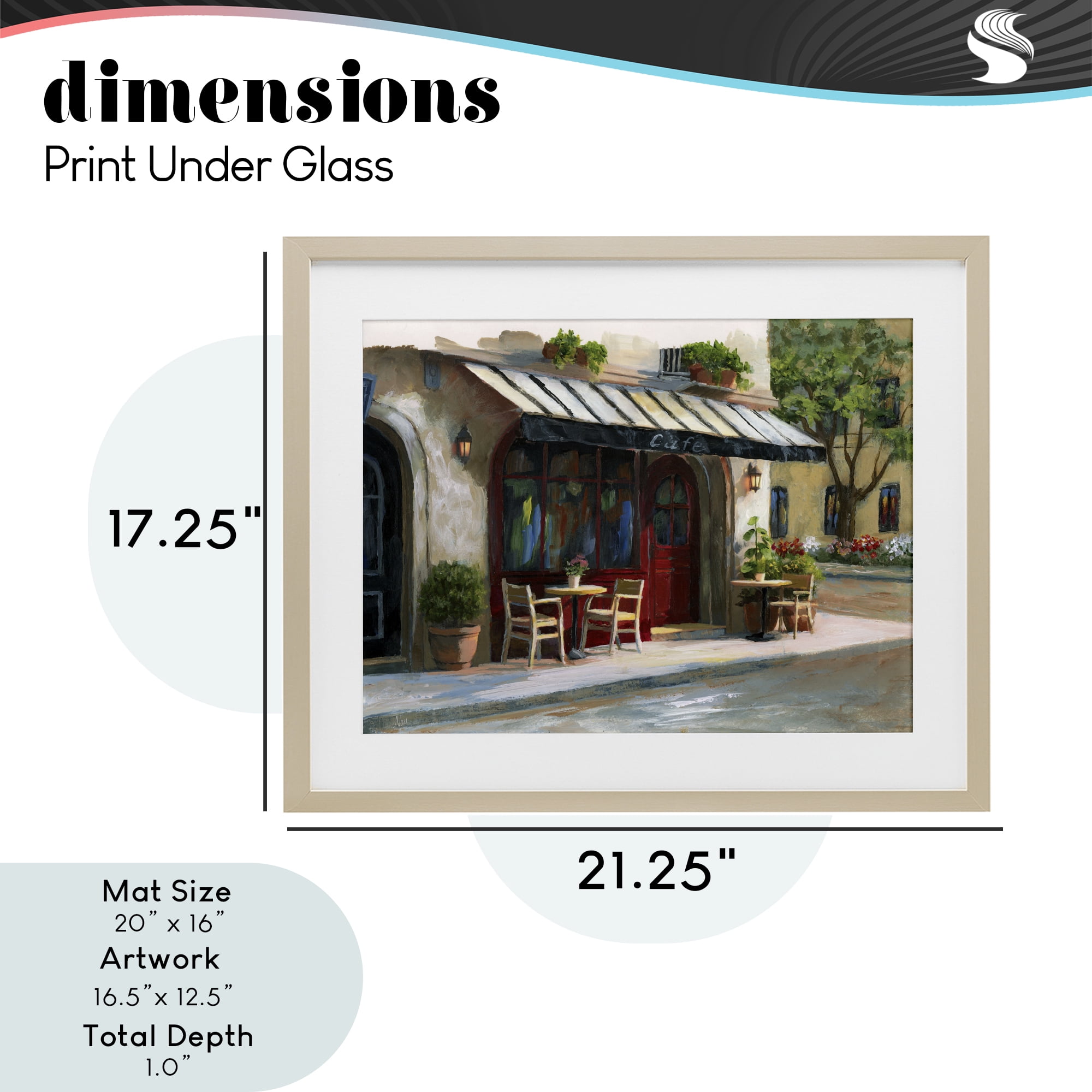 Stupell Industries Charming Sidewalk Cafe Tables Birch Framed Print Under Glass, design by Nan