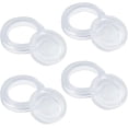 thumbnail image 1 of HSHDLDF 2 Set 2 Inch Silicone Patio Table Umbrella Hole Ring and Cap Set, Standard Umbrella Hole Ring Plug and Cap Set for Glass Outdoors Patio Garden Table Deck Yard (Black), 1 of 7