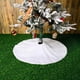 thumbnail image 1 of Nueva falda para árbol de Navidad de pelo largo con forma de gota de agua de color blanco sólido, decoraciones para fiestas, suministros para árboles de Navidad, falda para árbol de Navidad Akmoler, 1 of 8