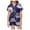 Dark Blue, variant on RMGVDSD Big Girls Summer Pajama Sets Children Girls Cute Printed Pajamas Short Sleeve Button Up Top Shorts Home Sleepwear Nightwear Loungewear Clothes Set Gifts