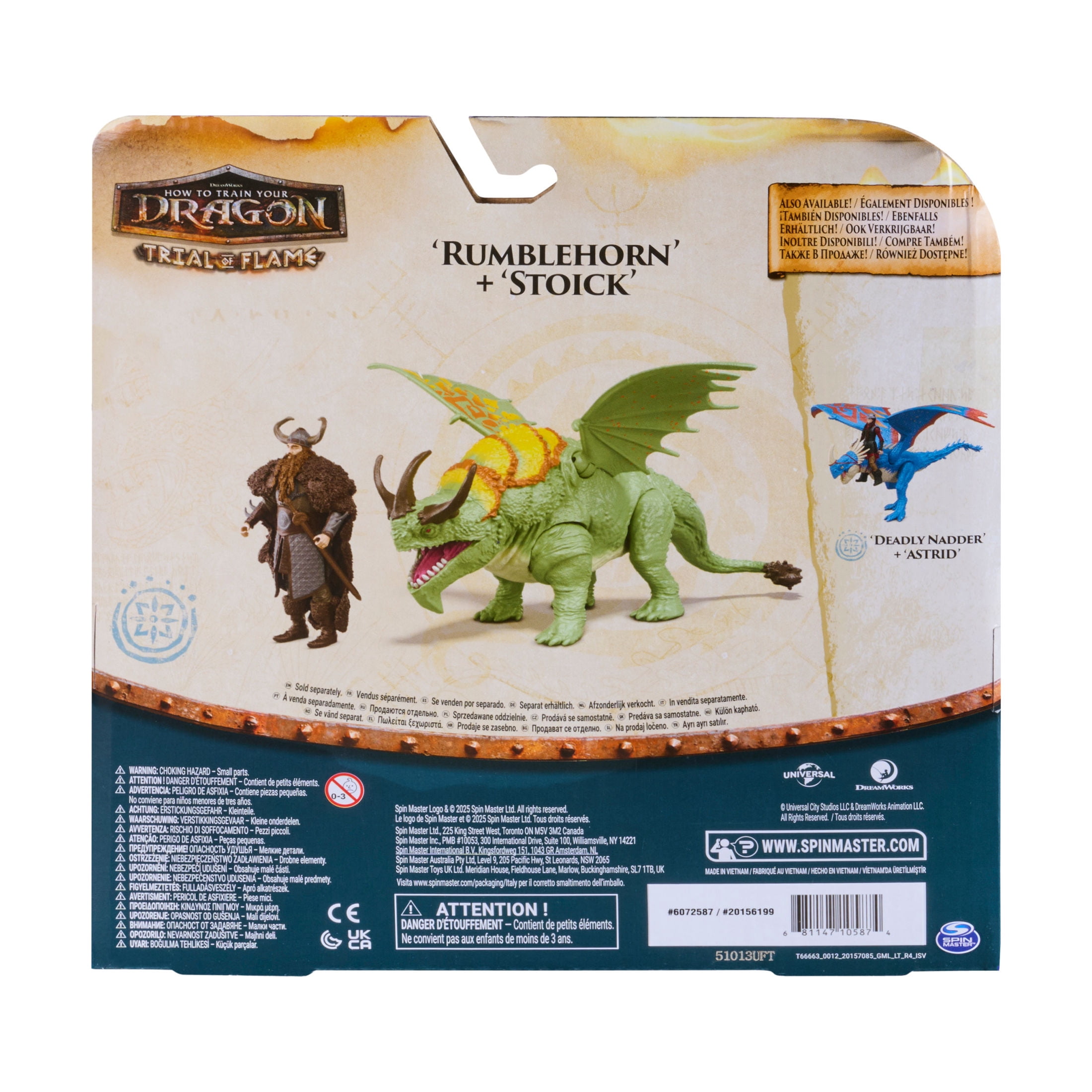 Dreamworks Dragons, How to Train Your Dragon, Rumblehorn & Stoick, Viking Duo Action Figures