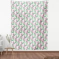 thumbnail image 4 of Floral Fabric by the Yard, Botanical Theme Clover Flower and Bud Motifs Natural Art Repetition, Upholstery Fabric for Dining Chairs Home Decor Accents, Pink Jade Green and White by Ambesonne, 4 of 5