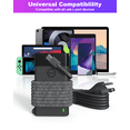 thumbnail image 3 of 65W USB C Laptop Charger for HP Envy X360, EliteBook 830 840 845 865 640 650, Spectre X360, USB-C ZBook Firefly 14 16 G10, Chromebook, Elite X2, Fast Charging Type C AC Power Cord, 3 of 7
