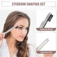 thumbnail image 6 of Unique Bargains Portable 2 in1 Eyebrow Shaping Tool Silver Tone Stainless Steel Eyebrow Clip Eyebrow Brush for Women, 6 of 7