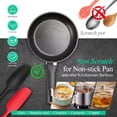 thumbnail image 3 of Long Handle Silicone Jar Spatula Kitchen Scraper Spatula Non-Stick Rubber Scraper Silicone Scraper for Jars, Smoothies, Blenders Cooking Baking Stirring Mixing (Red, Black,2 Pieces), 3 of 7