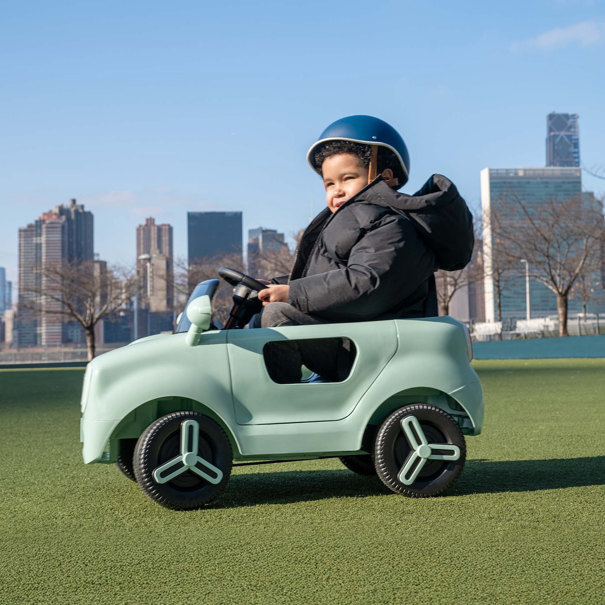 Jetson Mako Electric Motor Assist Ride-On Push Car - Green