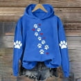 thumbnail image 2 of CheerKidz Womens Love Print Hoodies Sweatshirts Pullover Long Sleeve Casual Comfy Tops Trendy Fall Outfits Winter Clothes (Blue,XL), 2 of 3
