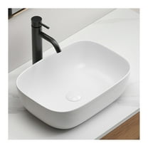 Bathroom Small Vessel Sink Above Counter White Porcelain Ceramic Oval Rectangle Bathroom Vanity Sink Bowl Lavatory Wash Basin
